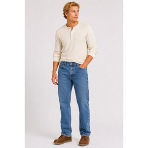 L.L Bean Mens 36x30 Jeans Medium Wash 100 Cotton Regular Fit Classic Denim Pants